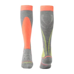 Bridgedale Junior Racer Merino Endurance Over Calf Socks -Ski Gear Store 710558323SkiJuniorRacerMerinoPerformanceOverCalfGrey Neonfb