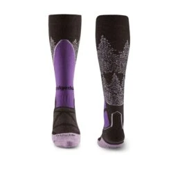 Bridgedale Ski Midweight Merino Endurance Over Calf Women's -Ski Gear Store BridgedaleMidweightMerinoOTCSocks Black Purple 2