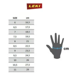 Leki WCR Venom 3D Junior Mitt 2026 11 Leki WCR Venom 3D Junior Mitt 2026 -Ski Gear Store LEKIRACECOACHCTECHSGLOVESChart 1