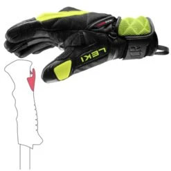 Leki WCR Venom 3D JR Race Gloves- OPEN BOX RETURN 9 Leki WCR Venom 3D JR Race Gloves- OPEN BOX RETURN -Ski Gear Store LK 654801701 3