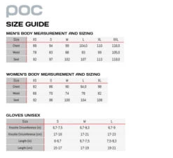 POC Resistance Layer Jersey -Ski Gear Store POC SizeChart fd884163 b603 49a8 99ae 3ffa4f7cd45a