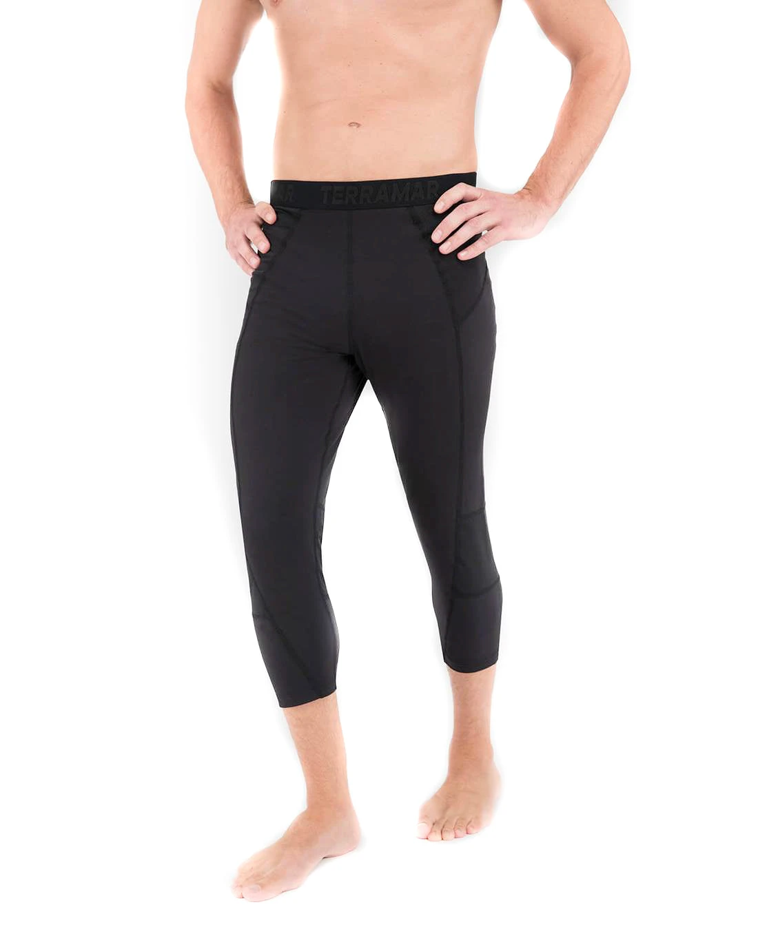 Terramar Thermolator 2.0 3/4 Performance Pant Black 1 Terramar Thermolator 2.0 3/4 Performance Pant Black